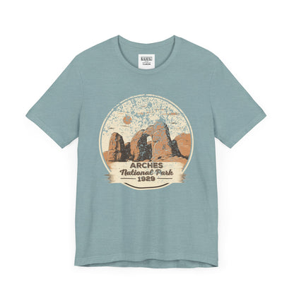 Arches National Park Retro Tee | Vintage Utah Red Rock Adventure Shirt